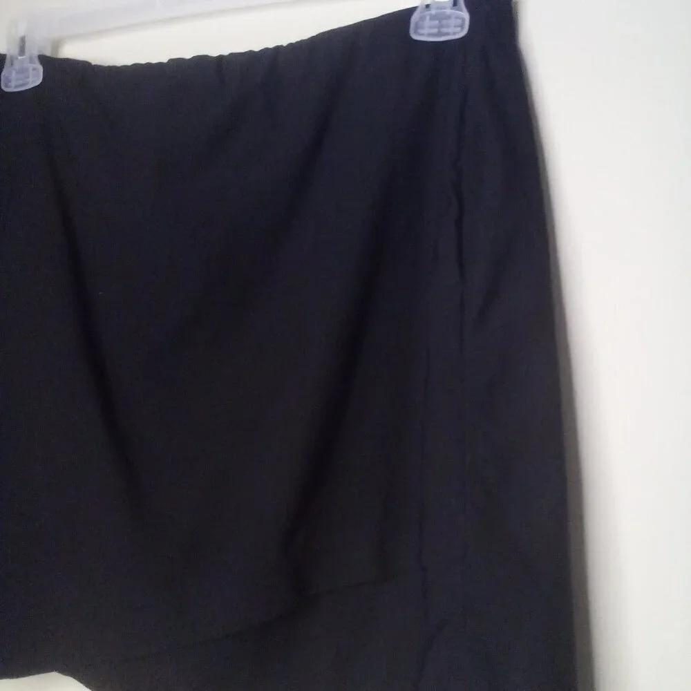 Versona Skort Skirt Women L Pockets Pull On Elastic Active Black
